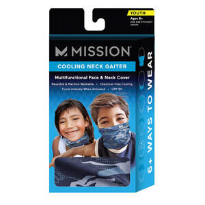 Mission Cooling Neck Gaiter Multifunctional Face & Neck Cover Youth